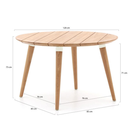 Hartman Sophie Studio dining tuintafel ø120cm - Laagste prijsgarantie! afbeelding2 - 1