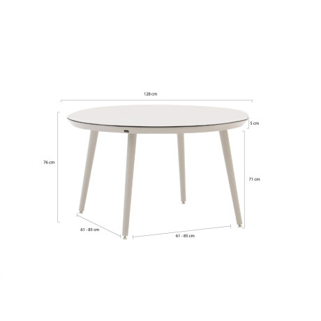 Hartman Sophie Studio dining tuintafel ø128cm - Laagste prijsgarantie! afbeelding2 - 1