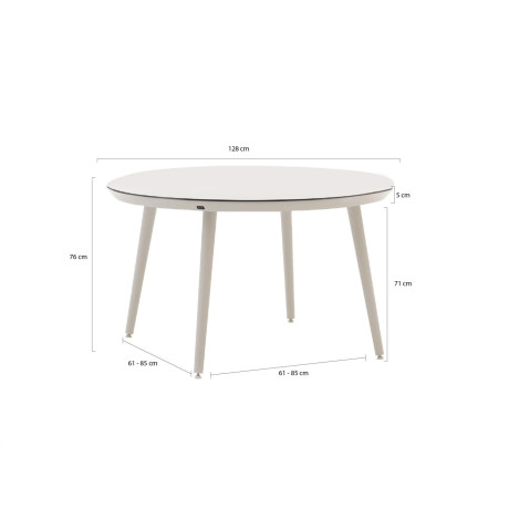 Hartman Sophie Studio dining tuintafel ø128cm - Laagste prijsgarantie! afbeelding2 - 1