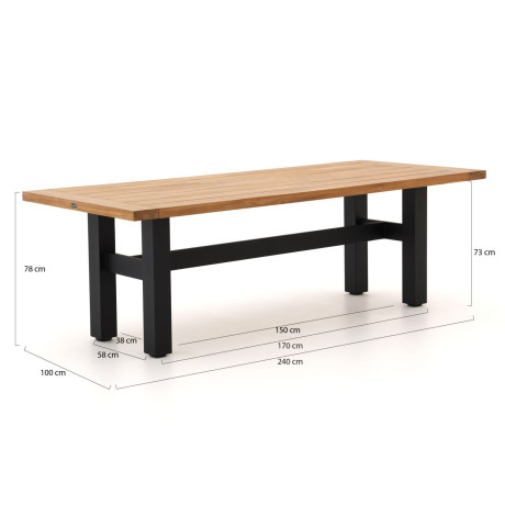 Hartman Sophie Yasmani dining tuintafel 240x100cm - Laagste prijsgarantie! afbeelding2 - 1