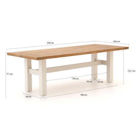 Hartman Sophie Yasmani dining tuintafel 240x100cm - Laagste prijsgarantie! afbeelding2 - 1