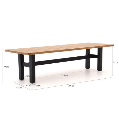 Hartman Sophie Yasmani dining tuintafel 300x100cm - Laagste prijsgarantie! afbeelding2 - 1