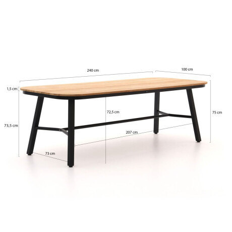 Hartman Tubb dining tuintafel 240x100cm - Laagste prijsgarantie! afbeelding2 - 1