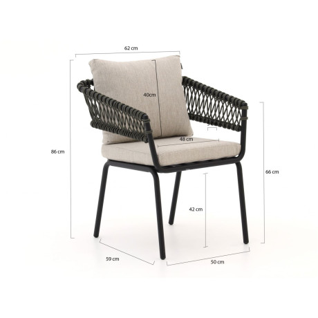 Hartman Winston 220cm dining tuinset 7-delig stapelbaar - Laagste prijsgarantie! afbeelding2 - 1