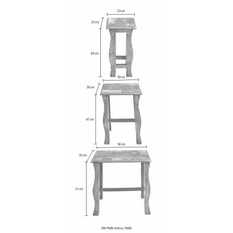 Home affaire Bijzettafel (set, 3 stuks) afbeelding2 - 1