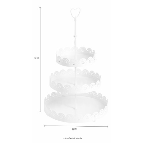 Home affaire Decoratieve etagère 3-traps, hoogte 42 cm, rond, van metaal afbeelding2 - 1