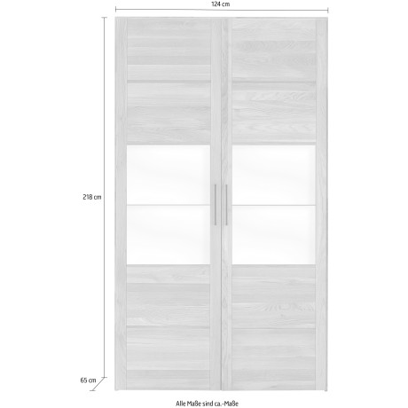 Home affaire Draaideurkast Chamara van massief eikenhout, in verschillende breedten, hoogte 218 cm afbeelding2 - 1