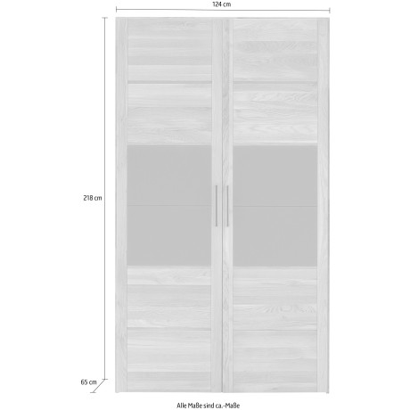 Home affaire Draaideurkast Chamara van massief eikenhout, in verschillende breedten, hoogte 218 cm afbeelding2 - 1