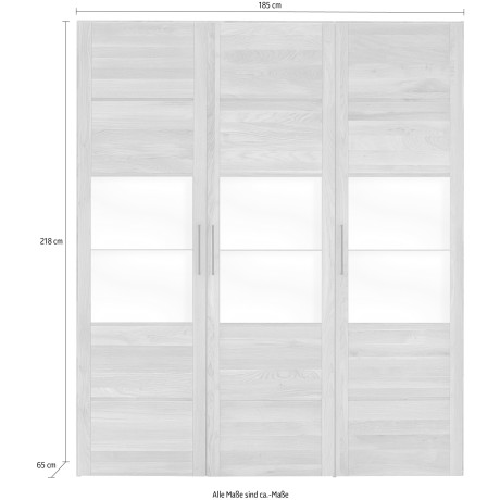 Home affaire Draaideurkast Chamara van massief eikenhout, in verschillende breedten, hoogte 218 cm afbeelding2 - 1