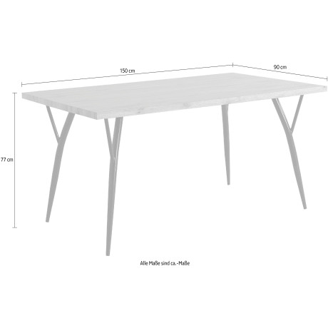 Home affaire Eettafel Aage Eikendecor, breedte 150 cm afbeelding2 - 1