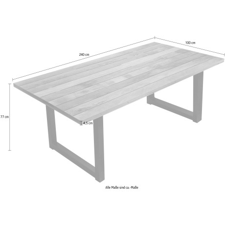 Home affaire Eettafel Aletsch gemaakt van onbehandeld hout, gerecycled steigerhout afbeelding2 - 1