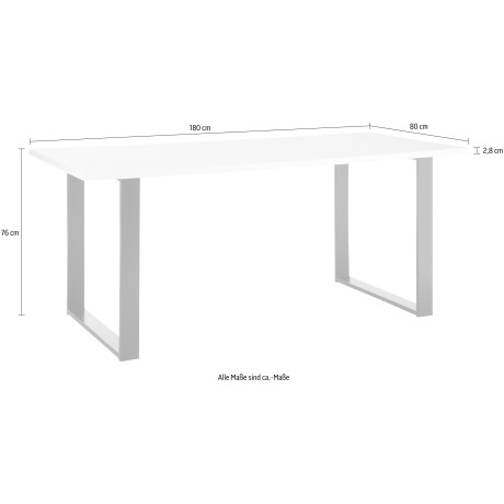 Home affaire Eettafel Sherwood in modern houtdecor, breedte 180 cm afbeelding2 - 1