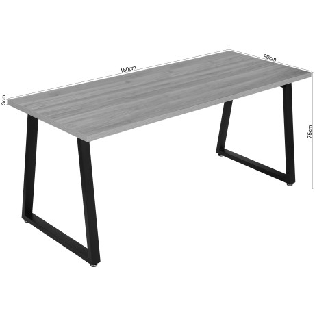 Home affaire Eettafel Soyans moderne kuipframe, in vier breedtes, melaminehars gecoat afbeelding2 - 1