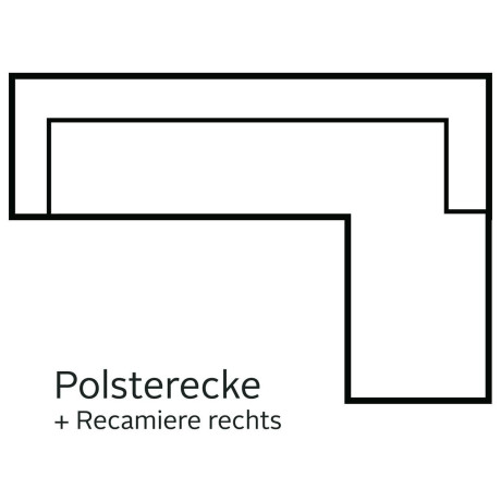 Home affaire Hoekbank Lasse L-vorm in scandinavische stijl met houten poten afbeelding2 - 1