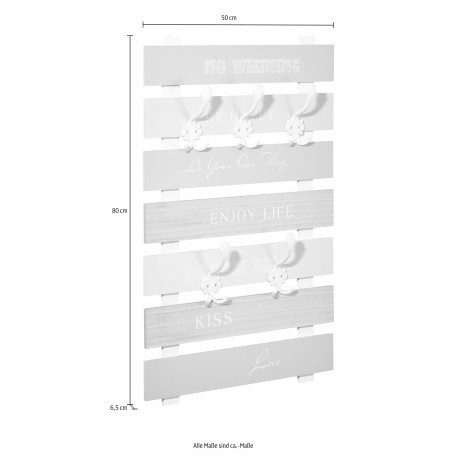 Home affaire Kapstok Kapstok met een opschrift en 5 kapstokhaken afbeelding2 - 1