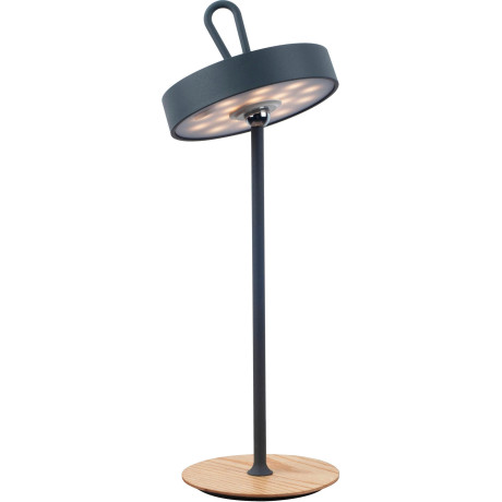 Home affaire Led-tafellamp Charmont met houten voet, afneembare hoofdkant als hanglamp te gebruiken oplaadbaar, incl. accu + usb-kabel, hoofdeinde magnetisch, afneembaar, hout (1 stuk) afbeelding2 - 1