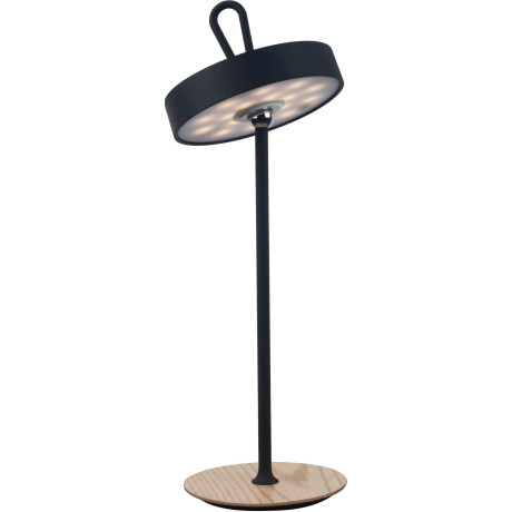 Home affaire Led-tafellamp Charmont met houten voet, afneembare hoofdkant als hanglamp te gebruiken oplaadbaar, incl. accu + usb-kabel, hoofdeinde magnetisch, afneembaar, hout (1 stuk) afbeelding2 - 1