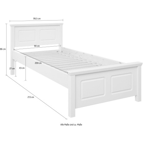 Home affaire Massief houten ledikant "ERIK", Made in Europe, optioneel met lade, massief grenen afbeelding2 - 1