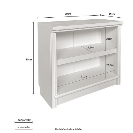 Home affaire Staand rek Soeren Van massief grenen, afm. (bxdxh): 80x29x67 cm afbeelding2 - 1