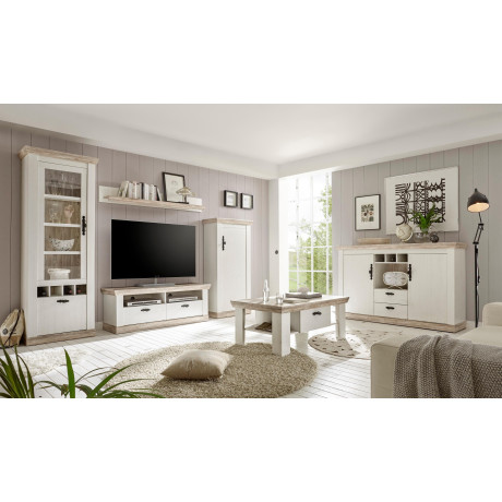Home affaire Tv-meubel Florence in romantische rustieke stijl, tv-tafel breedte 156 cm afbeelding2 - 1