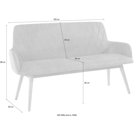 Home affaire Zitbank Brest Schoenenbank, garderobebank, breedte bank 160 cm afbeelding2 - 1