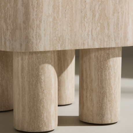 Hudson vierkant houten bijzettafel beige - 40 x 40 cm afbeelding2 - 1