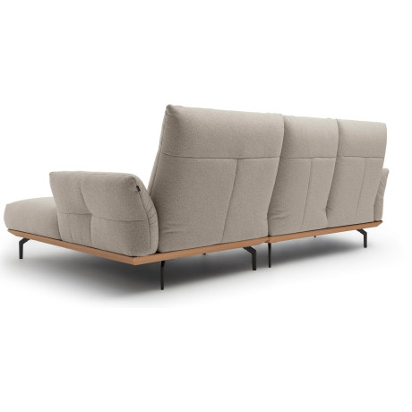 Hülsta Sofa Hoekbank Hs.460 Sokkel in eiken, gegoten aluminium poten in umbra grijs, breedte 298 cm afbeelding2 - 1