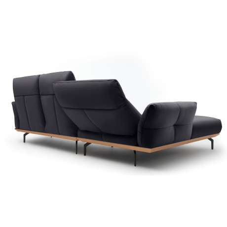 Hülsta Sofa Hoekbank Hs.460 Sokkel in eiken, gegoten aluminium poten in umbra grijs, breedte 298 cm afbeelding2 - 1