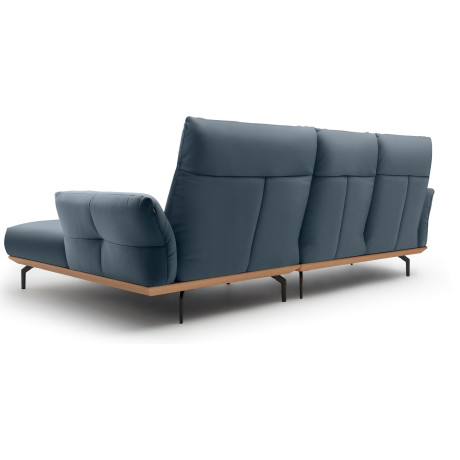 Hülsta Sofa Hoekbank Hs.460 Sokkel in eiken, gegoten aluminium poten in umbra grijs, breedte 298 cm afbeelding2 - 1