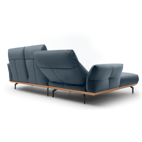 Hülsta Sofa Hoekbank Hs.460 Sokkel in eiken, gegoten aluminium poten in umbra grijs, breedte 298 cm afbeelding2 - 1