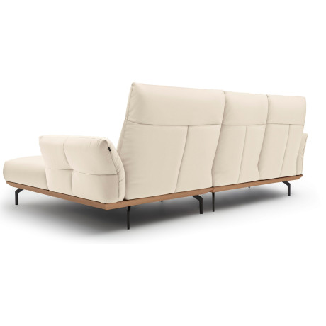 Hülsta Sofa Hoekbank Hs.460 Sokkel in eiken, gegoten aluminium poten in umbra grijs, breedte 298 cm afbeelding2 - 1