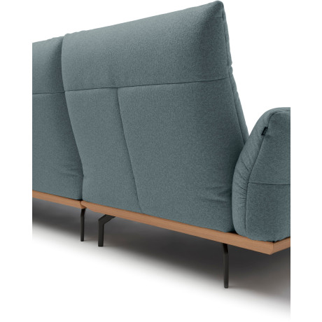 Hülsta Sofa Hoekbank Hs.460 Sokkel in eiken, gegoten aluminium poten in umbra grijs, breedte 298 cm afbeelding2 - 1