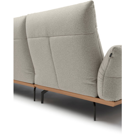 Hülsta Sofa Hoekbank Hs.460 Sokkel in eiken, onderstel in umbra grijs, breedte 318 cm afbeelding2 - 1