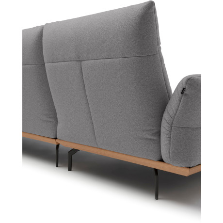 Hülsta Sofa Hoekbank Hs.460 Sokkel in eiken, onderstel in umbra grijs, breedte 318 cm afbeelding2 - 1