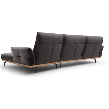 Hülsta Sofa Hoekbank Hs.460 Sokkel in eiken, onderstel in umbra grijs, breedte 338 cm afbeelding2 - 1