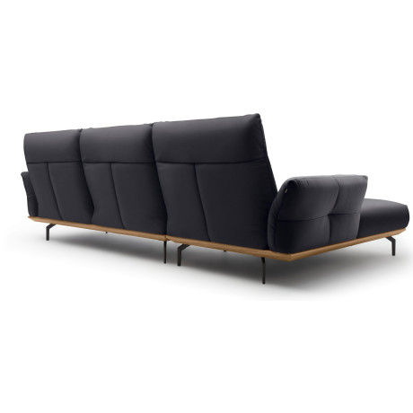 Hülsta Sofa Hoekbank Hs.460 Sokkel in walnotenhout, onderstel in umbra grijs, breedte 318 cm afbeelding2 - 1