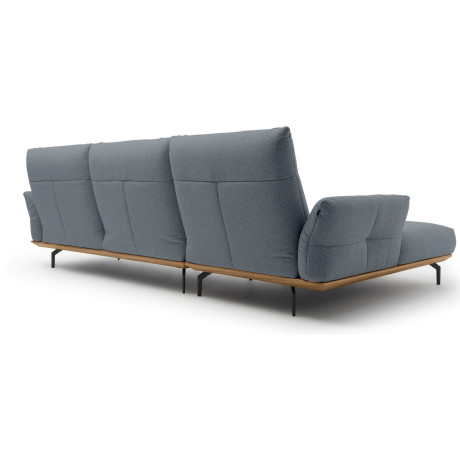 Hülsta Sofa Hoekbank Hs.460 Sokkel in walnotenhout, onderstel in umbra grijs, breedte 318 cm afbeelding2 - 1