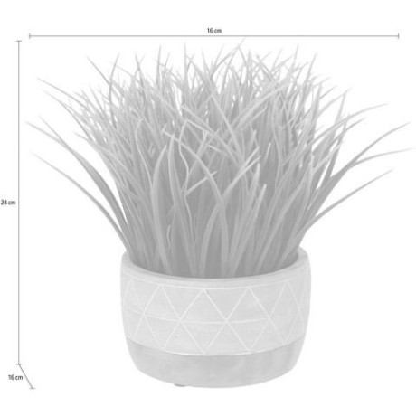 I.GE.A. Kunstgras in de cementpot (1 stuk) afbeelding2 - 1