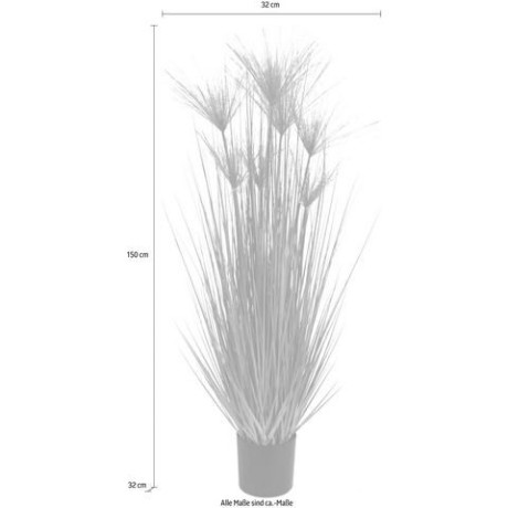 I.GE.A. Kunstplant Cypergras in pot (1 stuk) afbeelding2 - 1
