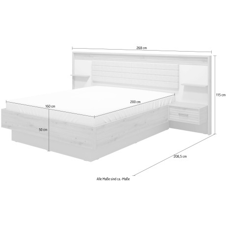 INOSIGN Bedframe Modena ligoppervlak 160x200cm, FSC-gecertificeerd houtmateriaal afbeelding2 - 1