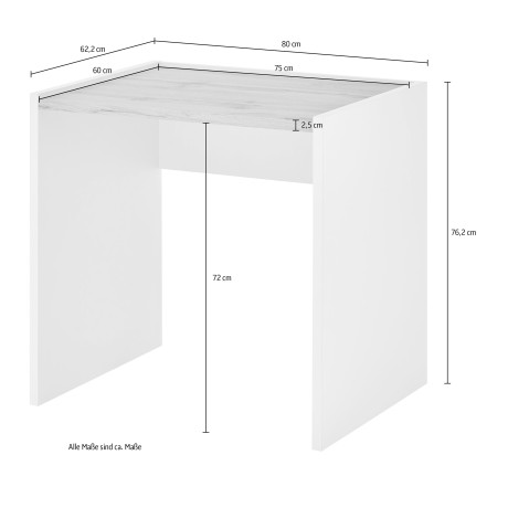 INOSIGN Bureau City/Giron moderne computertafel, gezellige thuiswerkplek, breedte 80 of 143 cm afbeelding2 - 1