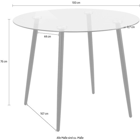 INOSIGN Eethoek Danny-Malio Glazen tafel 100x100 cm met 4 stoelen (velours stof), frame van metaal (set, 5-delig) afbeelding2 - 1