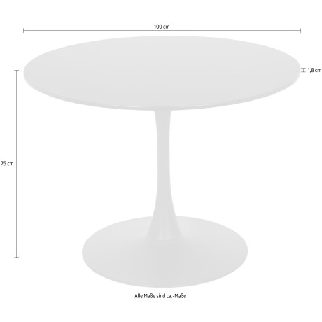 INOSIGN Eettafel Jahwe met frame van metaal, keukentafel, tafel (1 stuk) afbeelding2 - 1