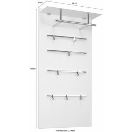 INOSIGN Kapstokpaneel 1200 CSF Afm. (bxdxh): 60x26x120 cm afbeelding2 - 1