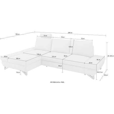 INOSIGN Slaapbank City/Giron comfortabele slaapbank (ligoppervlak 245 x 138 cm) en bedlade afbeelding2 - 1