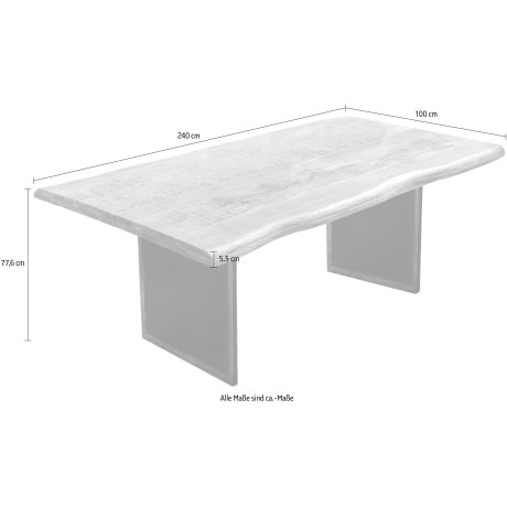 INOSIGN Tafel met hout met boomrand alsof gegroeid (1 stuk) afbeelding2 - 1