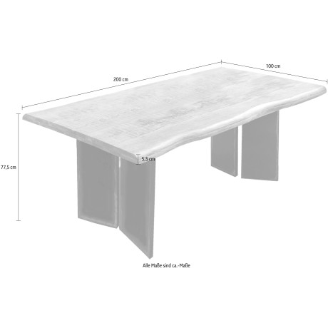 INOSIGN Tafel met hout met boomrand alsof gegroeid (1 stuk) afbeelding2 - 1