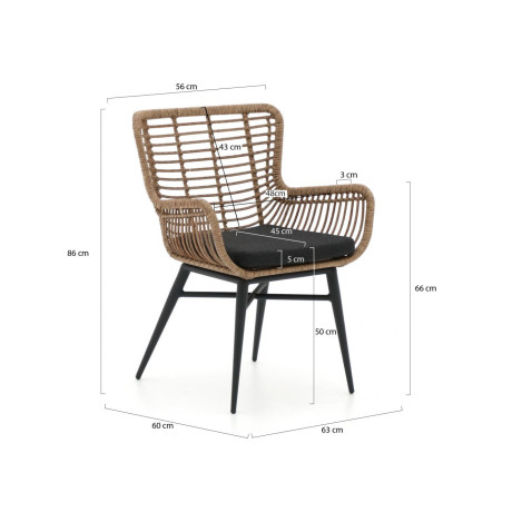 Intenso Asti/ROUGH-S 160cm dining tuinset 5-delig - Laagste prijsgarantie! afbeelding2 - 1