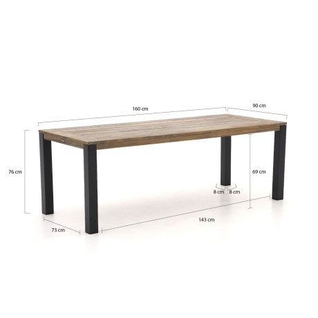 Intenso Asti/ROUGH-S 220cm dining tuinset 7-delig - Laagste prijsgarantie! afbeelding2 - 1