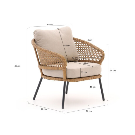 Intenso Bellacera/Bovezzo lounge balkonset 4-delig - Laagste prijsgarantie! afbeelding2 - 1